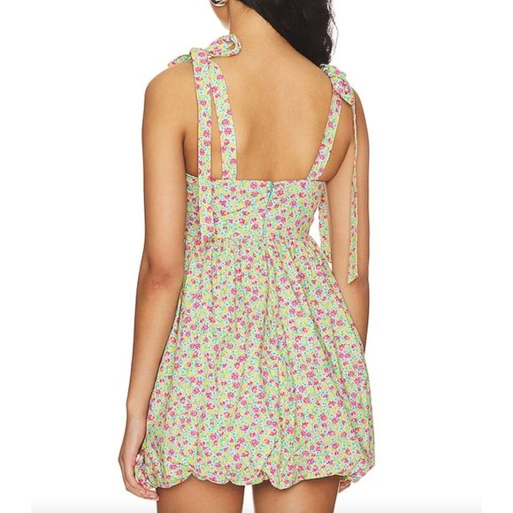 Lovers and Friends Kian Mini Dress millie bubble floral sundress dress size xs - Picture 3 of 9